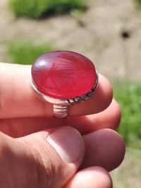 عقيق يماني • فضة • قياس ٢١