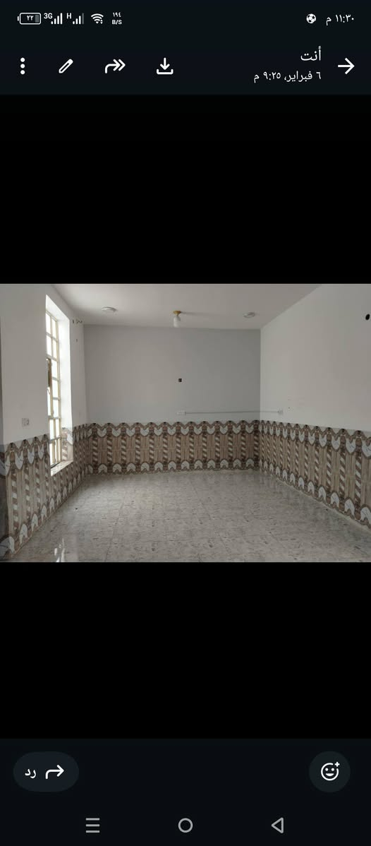 السلام عليكم ورحمه الله وبركاته يوجد بيت للبيع في الرمادي الخمسه كيلو قرب مجمع عمر  الراوي وماركت الريان البيت ركن مساحه 200متر بناء جديد للاستفسار الاتصال على الرقم ‏‪***********‬‏
