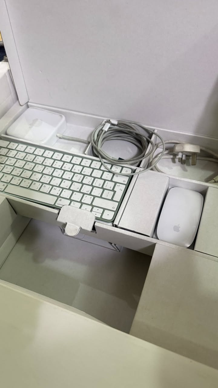 I mac 2023 m3
256gb 
Ram 8 
شاشة 24
لون اخضر
كامل ملحقات مع الكارتون
السعر 1200


**إذا كنت صاحب هذا الإعلان وتريد حذفه لأي سبب، رجاءا أرسل رسالة إلى الدعم الفني**