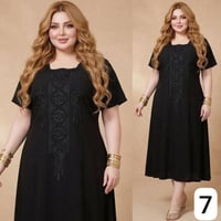 دشداشه أسود • كشمير • مقاسات ٢اكس-٥اكس