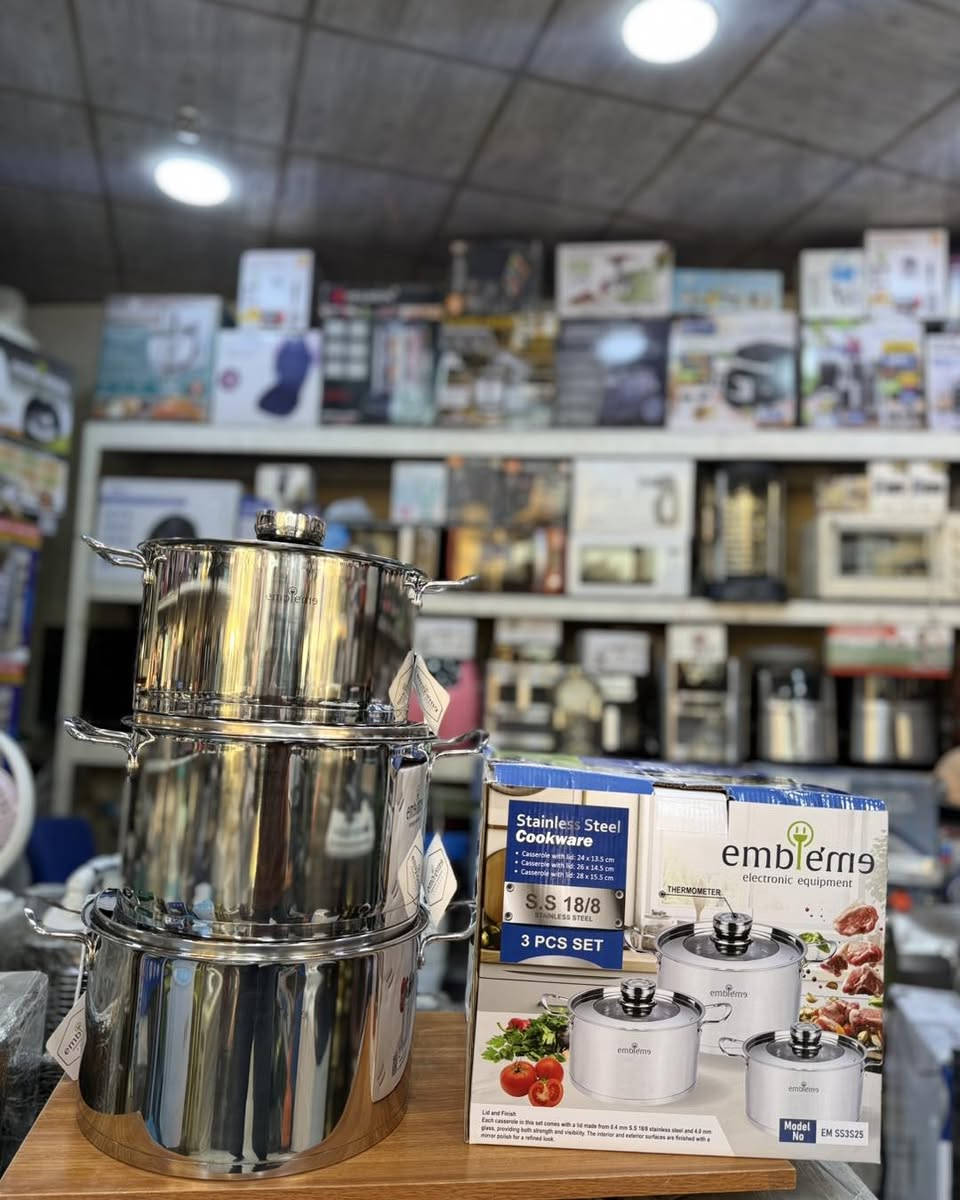 سيت كدر
الاصدار الجديد المختوم ١٨/٨
ماركه امبليوم الالمانيه
5 قطع
4 كدر و ١ طاوه
الحجم الكبير ٢٨ سم
القبق الستيل 
ثقيل الاصلي 
ستل ستيل ثقيل 
صناعه الماني
يحتوي على ٥ كدر

توجد خدمه توصيل 
للحجز مراسله الصفحه او الاتصال
🌹مدينه ألعاب المدهش مجاور مطعم ابو صفاء جوه جسر العبور المعلق ***********🌸
