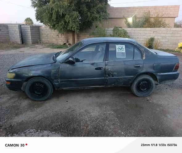 اسلام عليكم
كورلا للبيع 
موديل 94
كير محرك شرط 
كهربائيات كلها شغاله شرط 
صدر نص عمر 
تواير جدد 
جوم كهرباء يصعد وينزل 
السعر 16
اتصل وتدلل ‏‪***********‬‏
