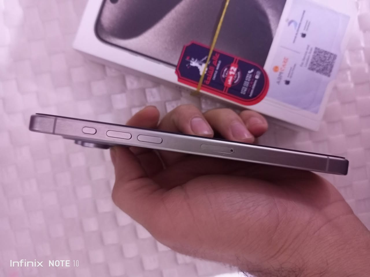 ايفون 15 برو ماكس
ذاكرة 256 
بطارية 89
جهاز مكفول من الشخط ملحقات كاملة
السعر مليون و100

بغداد حي النصر
اتصال / وتساب ***********
