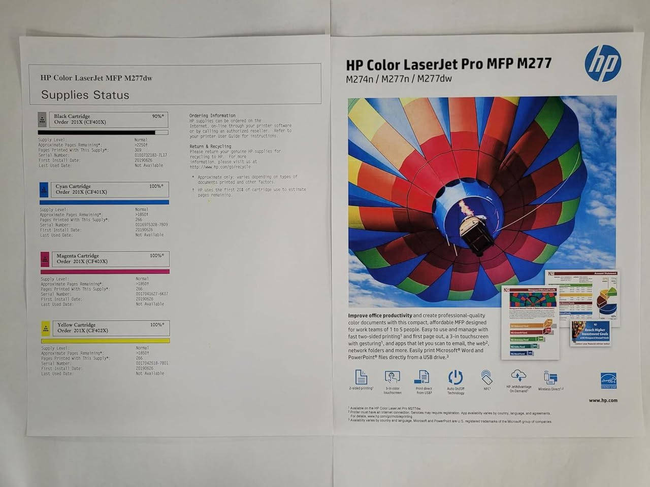 طابعة hp  موديل laser jet pro MFP M477 ليزري ملون مستعمل بحالة ممتازة سعر الحبر 65 الف تطبع 2000 نسخه نوع باودر سرعة الطباعة 28 ورقة بالدقيقة طباعة وجهين دوبلكس تحتوي Wifi يمكن ربطها على الموبايل وتابليت ولابتوب كما تحتوي على فيدر لطباعة الملازم ومجموعة اوراق بامر واحد ويمكن استخدامه في الارشفة الالكترونية اسكنر واستنساخ وطباعة مع وجود مداخل USB فلاش وشاشة ملون لسهولة الاستخدام سعر الطابعة 🚦 275 الف🚦مع كيبل كومبيوتر وكيبل كهرباء وقرص تعريف وسيت حبر جديد للطلب *********** /*********** يوجد توصيل لجميع المحافظات ملاحظة نسبة نظافة الجهاز 90 ٪ضمان تشغيل وفحص....
طابعة hp موديل laser jet pro MFP m277dw ليزرية ملون مستعمل بحالة ممتازة سعر الحبر 65 الف تطبع 2000 نسخه نوع باودر سرعة الطباعة 28 ورقة بالدقيقة طباعة وجهين دوبلكس تحتوي Wifi يمكن ربطها على الموبايل وتابليت ولابتوب كما تحتوي على فيدر لطباعة الملازم ومجموعة اوراق بامر واحد ويمكن استخدامه في الارشفة الالكترونية اسكنر واستنساخ وطباعة مع وجود مداخل USB فلاش وشاشة ملون لسهولة الاستخدام سعر الطابعة 🚦 250 الف🚦مع كيبل كومبيوتر وكيبل كهرباء وقرص تعريف وسيت حبر جديد للطلب *********** /*********** يوجد توصيل لجميع المحافظات ملاحظة نسبة نظافة الجهاز 90 ٪ضمان تشغيل وفحص....
#طابعتي
#الصفوة
