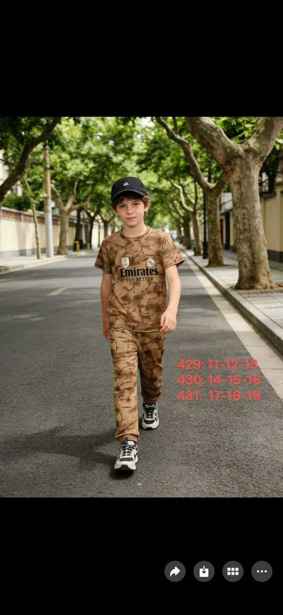 تراك ولادي صيني ‏قياسات 18 20 سعر42
‏قياسات 15 17 سعر 36
‏12 14 سعر 30


**إذا كنت صاحب هذا الإعلان وتريد حذفه لأي سبب، رجاءا أرسل رسالة إلى الدعم الفني**