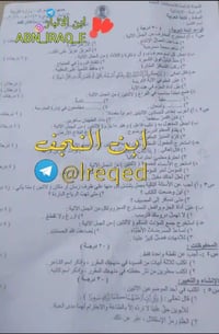 اسئلة اللغة العربية • سادس ابتدائي • الدور التمهيدي ٢٠٢٦