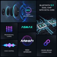 Asmax F1 • سماعة خوذة • اتصال Mesh