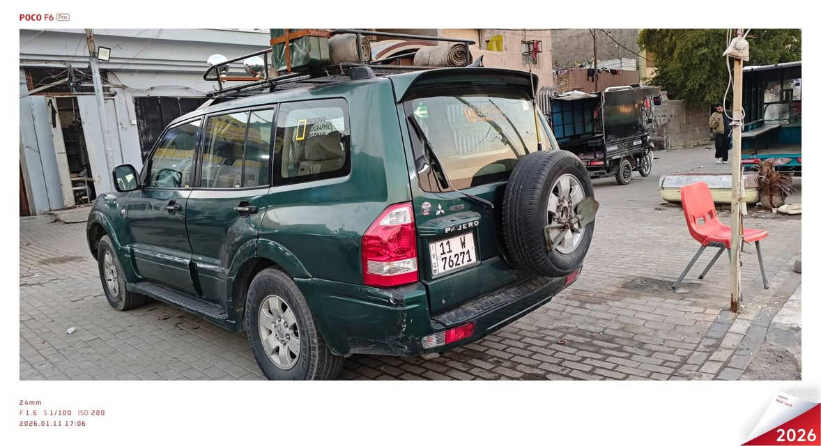 باجيرو 2003فتحه مصبوغه عام كهربائيات كلها شغاله تبريد تخم تاير جديد بيها ملاحظات رقم انكليزي بغداد  السياره باسمي سنويه 2030 تحويل ثاني يوم السعر 78$ عنوان بغداد مدينة الصدر الاستفسار 
***********
ملاحظة
بعد المشاهده والاقتناع كوم حديد اتكفل فقط بالشرعيات والسرقات والغرامه حت لا اعاتبك ولاتعاتبني بعد البيع
