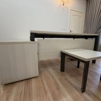 طاولة مكتبية راقية ٤ قطع بسعر مناسب✨ كلش نظيف و نوعية ممتازة مناسب للب...