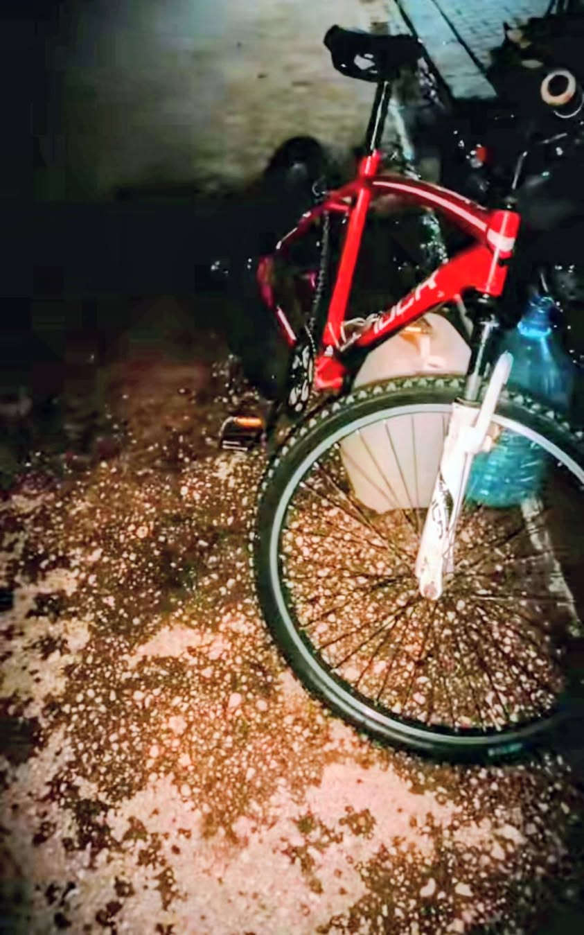 بايسكل جبلي للبيع البايسكل كلشي ما عايز غير نقال وكشن السعر(50الف)وبي مجال بسيط ***********متواجد فيس+واتساب+خط
