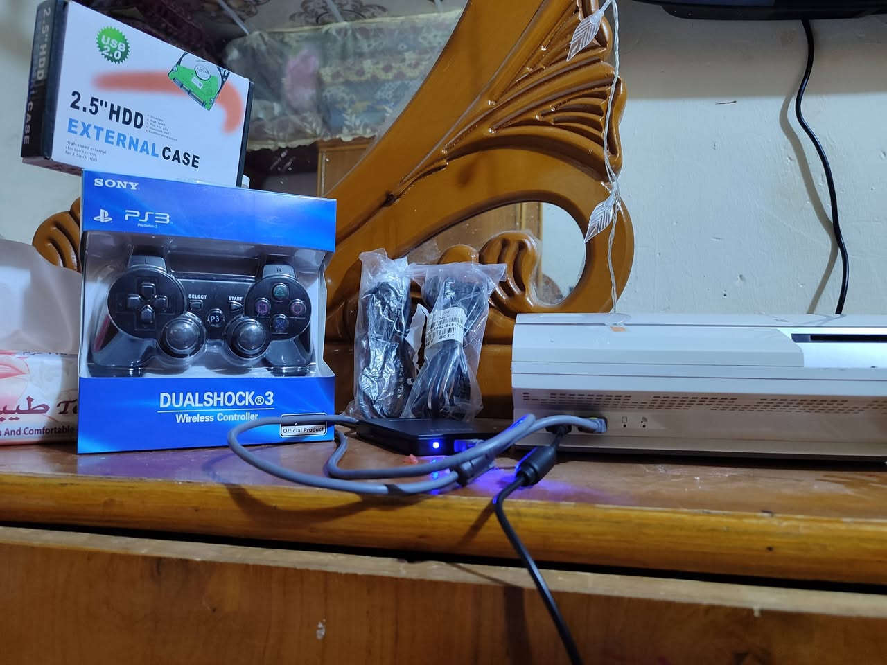 بلي 3مهكر
جاهز وشرط الفحص
 مع يدات 2
وكامل وايرات الاتشغيل +فيشة اجدي وناقل تشغيل احتياط 
مع هارد بيه 53لعبه 
عنواني نجف مقابل قرية الغدير شارع الصب 
سعر 110
شراي اتصال او واتساب ***********
