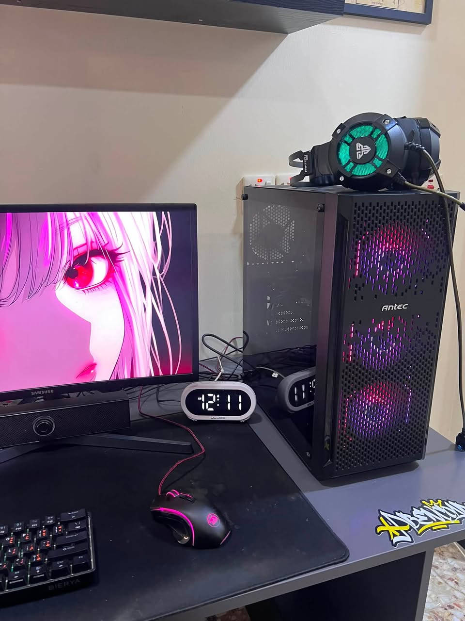 🔥 للبيع تجميعة Gaming كاملة جاهزة للاستخدام 🔥
تجميعة قوية ونظيفة، استعمال خفيف جداً وحالة القطع ممتازة وخالية من أي عيب، غير خاضعة للصيانة ومهتم بيها.

⚙️ المواصفات:
• CPU: Ryzen 5 5500
• GPU: RTX 3060 Ti
• Motherboard: B550M
• RAM: 16GB (8×2) 3200MHz
• Power Supply: 550W
• SSD: 512GB
• Case: NX290 RGB

🖥️ الشاشة:
Samsung Curved
144Hz - Full HD

🎮 الملحقات:
• ماوس Redragon Griffin
• سماعات Fantech JG11
. كيبورد ميكانيكي dierya 

🚀 التجميعة جاهزة على آخر حبة، تشغل كل الألعاب الحديثة بسلاسة وتكدر تعتمد عليها حتى بدقة 2K حسب الإعدادات.
السعر:(مليون)دينار وبيها مجال بسيط 

📍المكان: الأعظمية - سبع أبكار
📞 للتواصل: ***********
