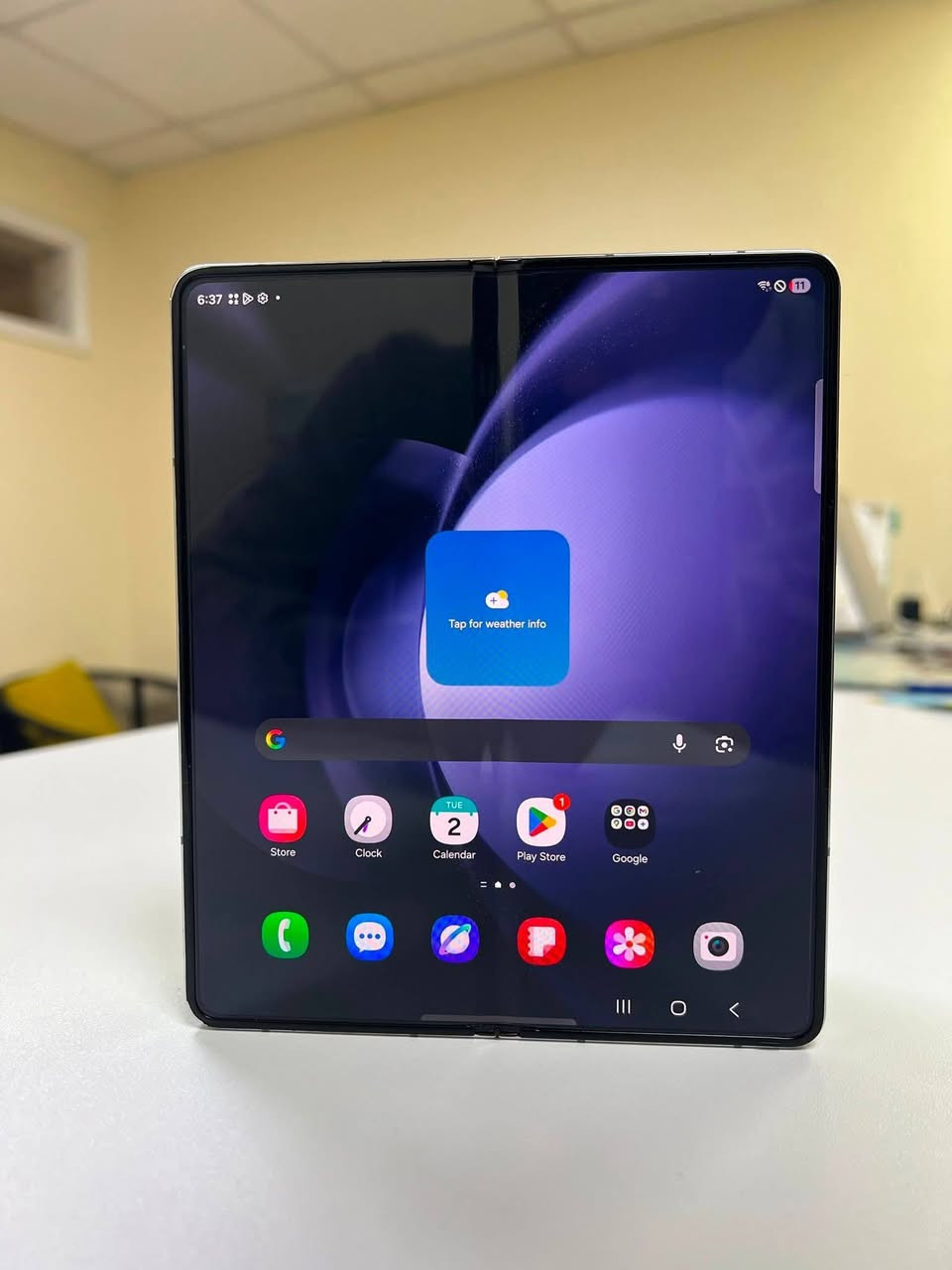 Samsung Galaxy Z Fold 5
إذا تدور على جهاز فخم، عملي، ويجمعلك الموبايل والتابلت بجهاز واحد، فهذا هو الخيار المثالي 😍
📱 Samsung Galaxy Z Fold 5 
✅ شاشة داخلية كبيرة 7.6 إنج
✅ شاشة خارجية 6.2 إنج
✅ معالج Snapdragon 8 Gen 2 for Galaxy
✅ كاميرا رئيسية 50MP
✅ تصوير 4K احترافي
✅ذاكرتة 256 GB 
✅ بطارية 4400mAh 
✅ سماعات ستيريو بصوت قوي
✅يدعم شريحتين شريحة اساسية و شريحة الكترونية 
✅ نظام أندرويد مع تحديثات طويلة المدى
✅الجهاز فقط مفتوح منضف السماعه يم كرار 
و الباقي كلة مكفول 
✅نضافتة جدا عالية 
✅سعرة 700 الف 
✅يرهم مراوس 13 برو ماكس اهم شي مكفول ما مبدل بي شي 
✅الشراي يتواصل وياي على رقم بي واتساب ***********

