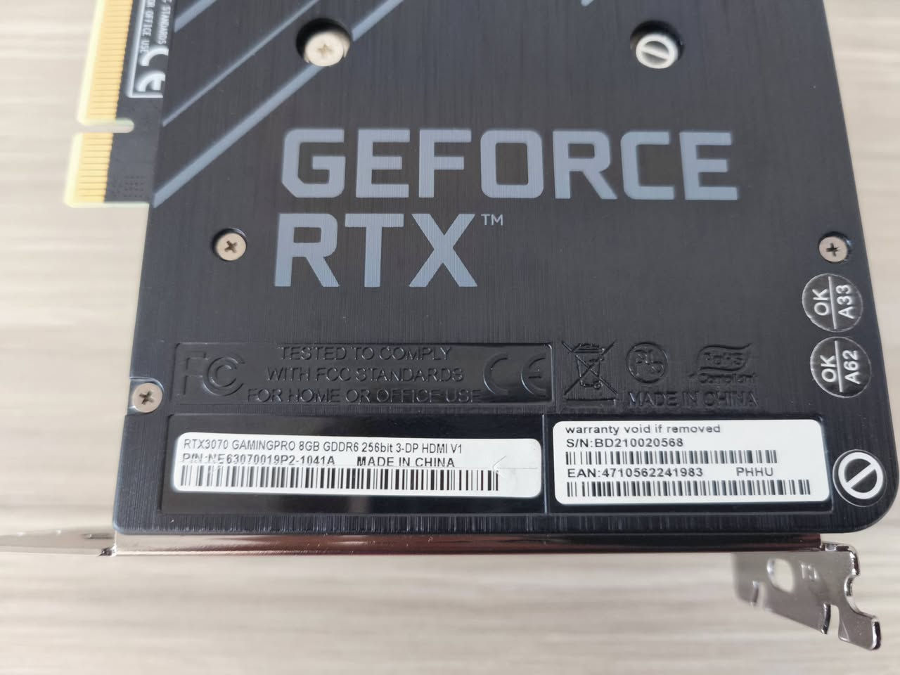 السلام عليكم 
كرت شاشة مستخدم نظيف جداً وغير مفتوح للبيع
Rtx 3070/8gb 3 fan palit gaming pro 
حرارة الكرت  تحت الضغط العالي ماتعبر 71.
السعر 440 الف (سعر ثابت)
مكاني بغداد ومتوفر توصيل


**إذا كنت صاحب هذا الإعلان وتريد حذفه لأي سبب، رجاءا أرسل رسالة إلى الدعم الفني**