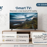 شاشة فوكس • تلفزيون فوكس • فوكس FX-5554K • شاشة 4K • تلفزيون 4K • شاشة...