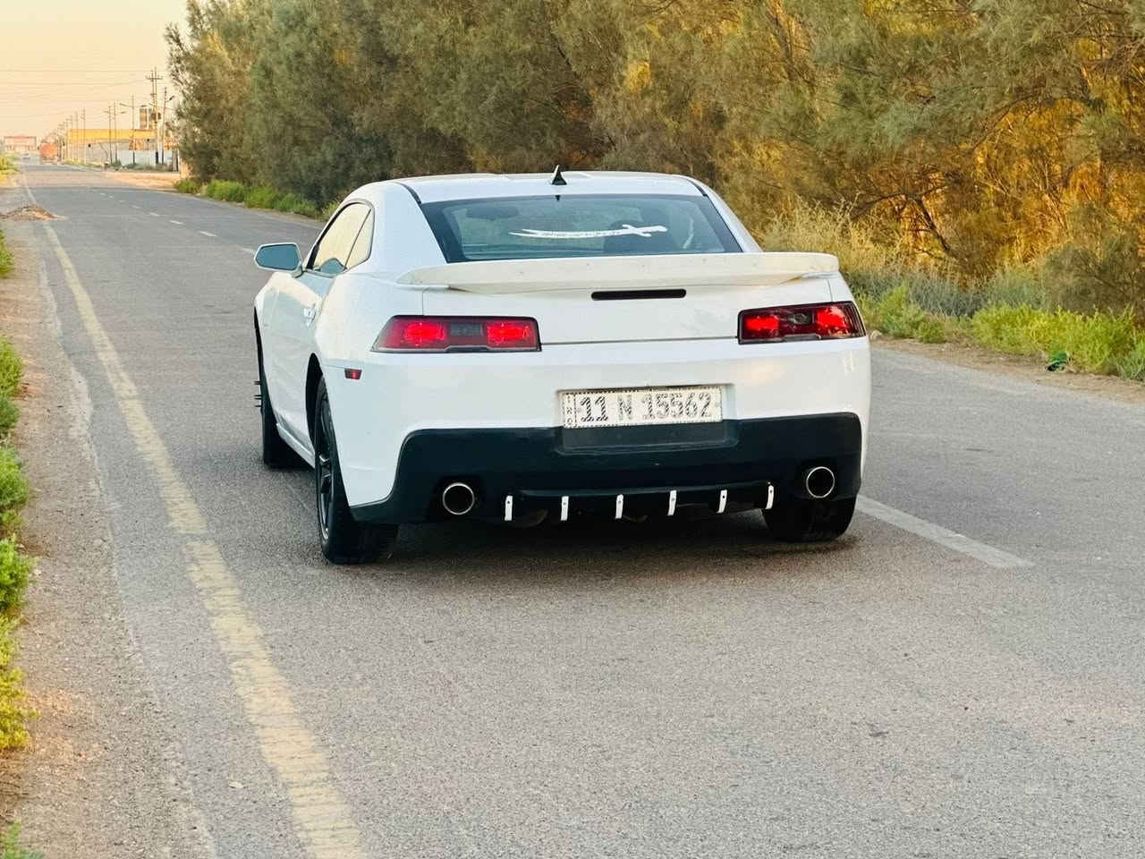 يا الله
كمارو 2015  RSبيها 3 قطع صبغ ابيع حزام حته ما تعبكم 

كير و محرك كفاله  سته سلندر 3600 

تبريد ثلج و كهربائيات كله شغاله 

تخم تاير وصدر خلفي امامي جديد 

سنويه و هزه كله جديد 2031 

ماشيه 160 كيلو 

سياره الله شاهد عليه احلى من الصور ما بيها كل نقص 

السعر 87 بيها مجال مكان بغداد ***********
