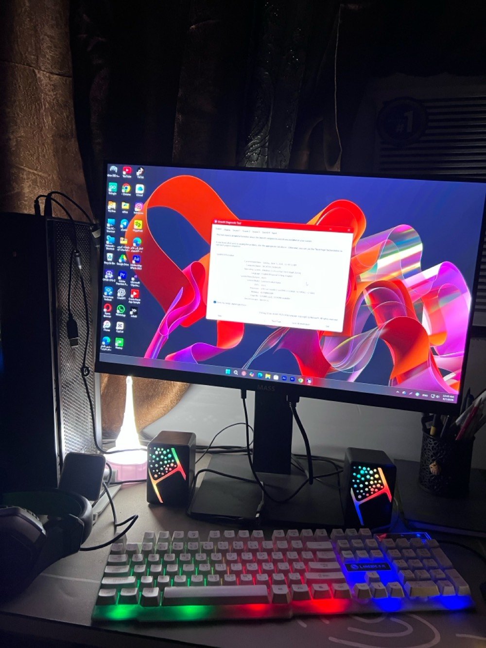 تجميعه pc كامله مواصفات خياليه 
* نظام التشغيل: Windows 11 Pro 64-bit (Build 26100)
* الشركة المصنعة للوحة: ASUS
* إصدار BIOS: 2611
* المعالج: Intel Core i5-12400F الجيل 12
    * 12 Threads
    * سرعة أساسية تقريبية 2.5GHz
* الذاكرة (RAM): 16GB (16384MB)
* DirectX: الإصدار 12

ملخص الجهاز:

* CPU: Intel Core i5-12400F
* RAM: 16GB
* OS: Windows 11 Pro 64-bit
* DirectX 12
* Motherboard: ASUS


الاستفسار ‭0772 653 1559‬
متواجد واتساب العنوان بغداد