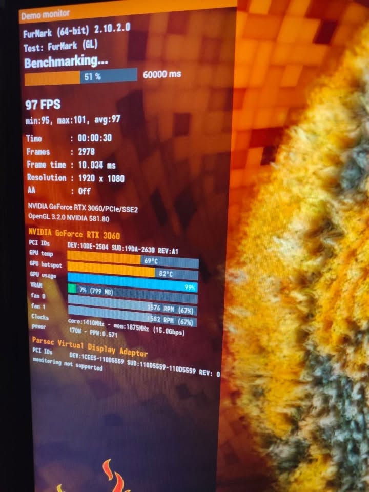 السلام عليكم 

كارت شاشة للبيع rtx 3060 12 gb (zotac)
مستعمل استخدام شخصي
الكارت نظيف وما بيه اي مشاكل (اخذته بنفسي جديد يعني لا تعدين ولا مجدد ولا داخل صيانة واستخدامي فقط العاب)
الحرارة بالستينات بالاستخدام الطبيعي
سبب البيع تطوير كارت اقوى
سعره 350 الف مكاني ناصرية واكو توصيل

تواصل واتساب فقط:
***********
