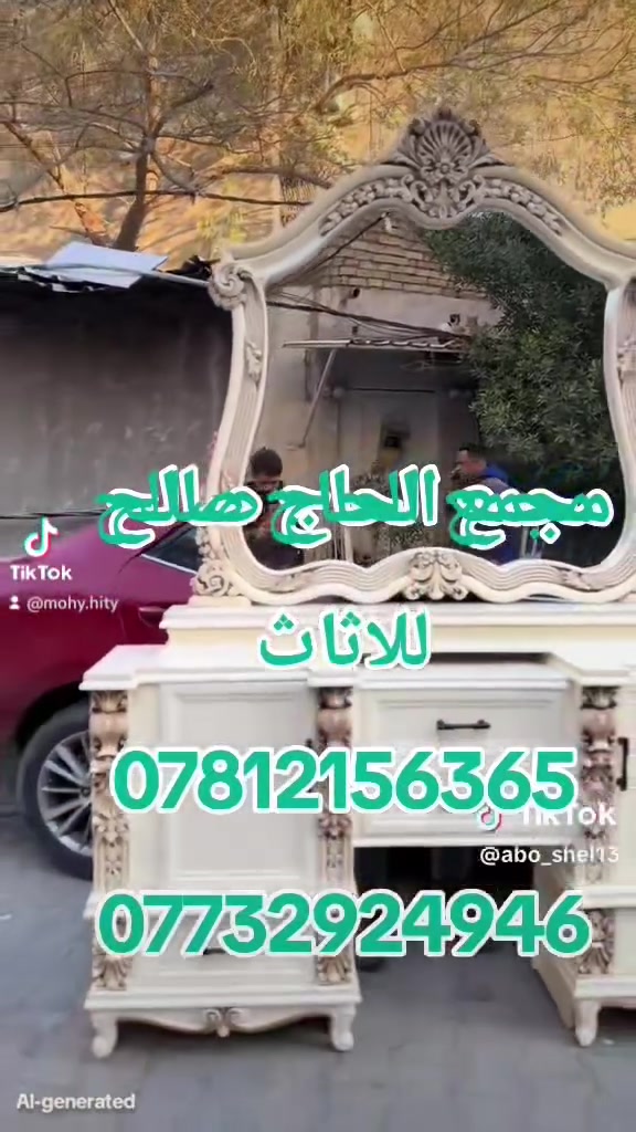 مجمع الحاج صالح للاثاث
الانبار .هيت. حي المعلمين https://www.tiktok.com/@mohy.hity?_r=1&_t=ZS-97Vmg2f3fNd


**إذا كنت صاحب هذا الإعلان وتريد حذفه لأي سبب، رجاءا أرسل رسالة إلى الدعم الفني**