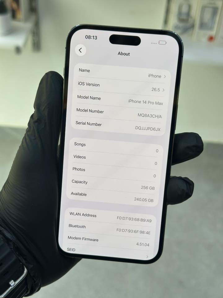 ايفون 14 pro max
اللون بنفسجي 💜

الذاكره :256

البطاريه :89/ بلاديه 

دبل سيم كارت 🛑

جهاز نظافه 100%

زلغ واحد مابي اخو الجديد 

وتر بروف / بلحاسبه نورمال 

ضمان 5 ايام🛑🛑🛑

***********

***********
