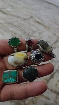 جزع يماني • ياقوت أصلي • فيروزي نيشابوري