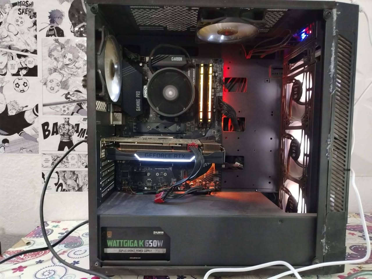 حاسبه خرافيه مال العاب ومونتاج وبسعر كلش مناسب
GPU: RTX 2060

CPU: AMD Ryzen 5 3600 6-Core

MB :B450 GAMING PRO

Memory: 16 GB 3200

Disk: HDD 1TB + SSD 512GB

Lexar

Power: 650W
وبس بسعر ٥٥٠ الف تشغلك كل شي
مكاني بغداد الدوره حي المعلمين 
رقمي ***********
