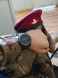 ساعة كارمن • سير اسود اصلي • سير برتقالي