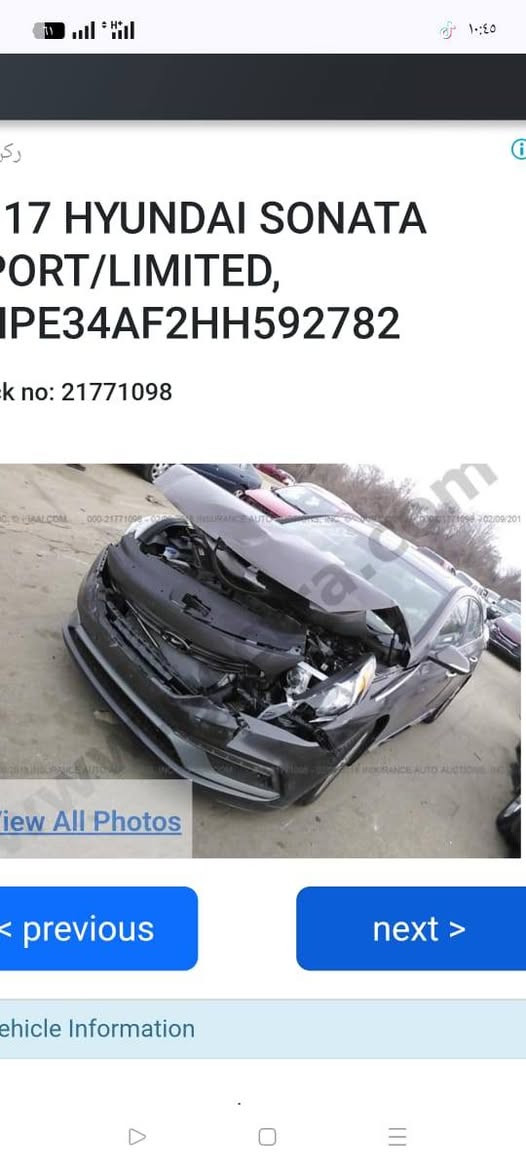 السلام عليكم لبيع سوناتا 2017رقم بغداد الدولي بسمي تحويل مباشر مكينه 2400 جيتي الاي. حادثه بنيد مصلح نفسه وبيه صبغ قليل بجاملغ المامي + الخلفي سياره جاهزه مابيه اي نقص مكاني بغداد المدائن. سعر 123 $$
***********

