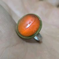 خاتم عقيق يماني • فضة ٩٢٥ • مقاس ١٧