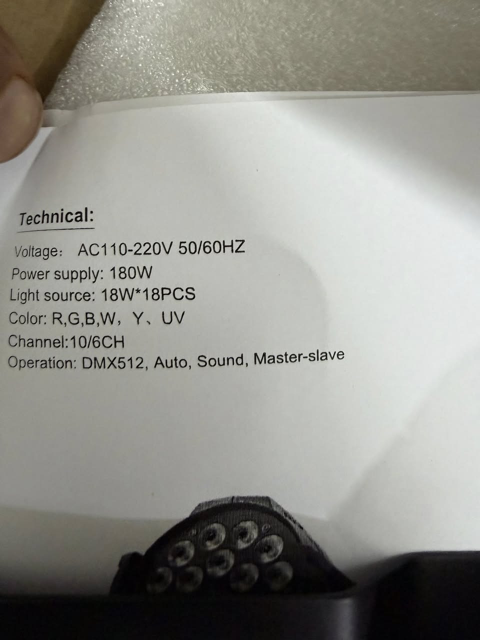 إضاءة المسرح بجودة عالية LED
الطراز: يماثل الطراز 18x15W RGBW+UV Slim.
الإضاءة: يحتوي على 18 وحدة LED عالية القدرة بخلط ألوان RGBW.
الميزات: مزود بميزات مختلفة مثل ضبط السرعة، وتأثير الوميض (Strobe)، والتحكم في الخفوت (Dimming) من 0-100%.
السعر قيم واخذ


**إذا كنت صاحب هذا الإعلان وتريد حذفه لأي سبب، رجاءا أرسل رسالة إلى الدعم الفني**