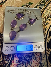 قلادة • فضة 925 • مرصعة بالجمشت