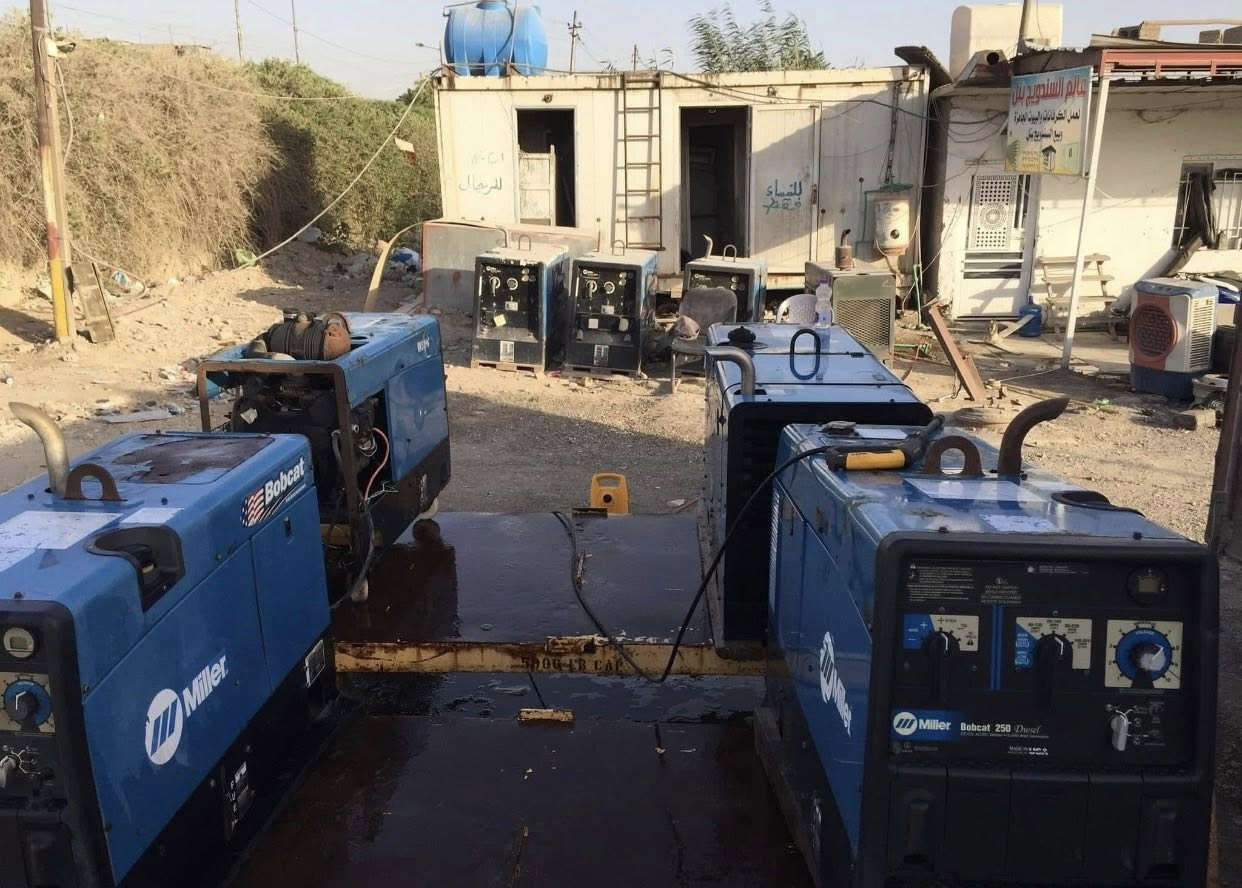 الأحجام والأسعار /

1-ميلر حجم 600 أمبير Ac-Dc نوع المحرك بيركنز 

2-ميلر حجم 500أمبير Ac-Dc نوع المحرك دويز 

3-ميلر حجم 404 

4-ميلر حجم 350 أمبير نوع المحرك كابوتا Ac-Dc

5- ميلر حجم 250 أمبير نوع المحرك كابوتا Ac-Dc

كما تتوفر مكائن بالاحجام 225-301

الاتصال على الأرقام /

***********
***********
وشكرا متواجد / واتساب ..

العنوان /بغداد -الحبيبية
