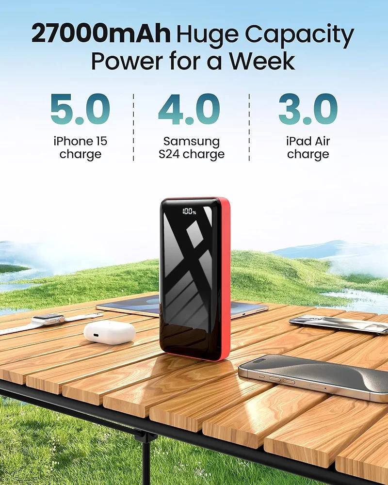 باوربنك شحن تايب سي بسعة 27,000mAh
السعر 20,000 دينار فقط 🔥

🔋 شحن فائق السرعة بسعة كبيرة 27000mAh يتيح لك شحن هاتفك من 4 إلى 5 مرات على الأقل، مع تقنية شحن سريع بقدرة 22.5 واط تمكّنك من شحن أكثر من 61٪ خلال 30 دقيقة فقط.
🔌 3 مخارج و2 مدخل يوفّر ثلاثة منافذ إخراج لشحن ثلاث أجهزة في نفس الوقت بذكاء، بالإضافة إلى منفذي إدخال Micro USB وUSB-C لإعادة شحن الباور بانك بسهولة.
📟 شاشة LED رقمية بتصميم مرآة عصري تعرض نسبة الشحن المتبقية من 0٪ إلى 100٪ لتتمكن من متابعة مستوى الطاقة والتحكم بوقت الشحن بدقة، ومتوافق مع معظم الأجهزة التي تعمل عبر USB.
🛡️ حماية ذكية وآمنة مزوّد بشرائح مطوّرة توفر حماية من التيار الزائد والجهد الزائد والشحن المفرط، وحاصل على شهادات FCC وRoHS وCE لضمان أمان الاستخدام، ومتوافق مع معظم الأجهزة الذكية مثل هواتف أندرويد وغيرها.


**إذا كنت صاحب هذا الإعلان وتريد حذفه لأي سبب، رجاءا أرسل رسالة إلى الدعم الفني**