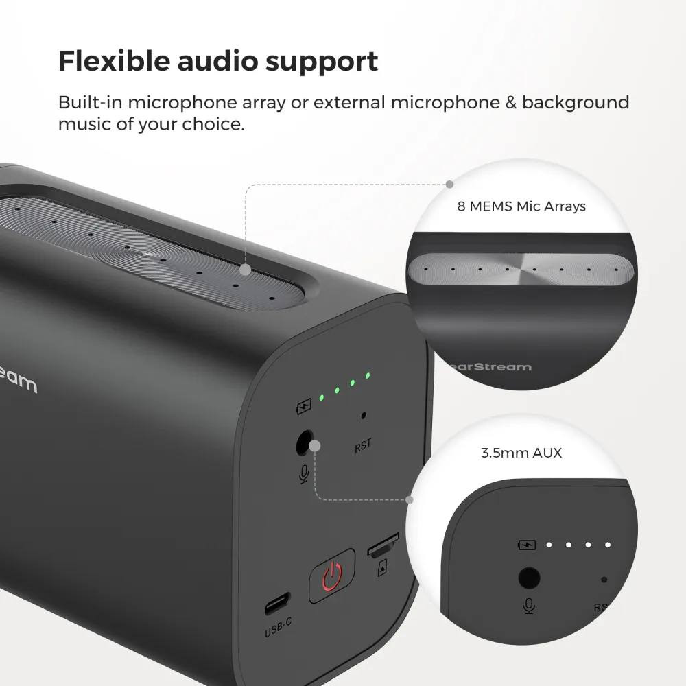 هذا المنتج هو كاميرا بث مباشر لاسلكية NearStream VM33.
دقة الفيديو: توفر الكاميرا جودة فيديو عالية الدقة 1080P.

نوع العدسة: تتميز بعدسة تكبير بصري (Optical Zoom) للبث المباشر.

المنصات المدعومة: تتيح البث مباشرة إلى منصات مثل YouTube و Facebook و Twitch أو عبر RTMP مخصص.

التطبيقات: مثالية لتغطية الفعاليات الرياضية، الخدمات الدينية، المؤتمرات، والتعليم.


**إذا كنت صاحب هذا الإعلان وتريد حذفه لأي سبب، رجاءا أرسل رسالة إلى الدعم الفني**