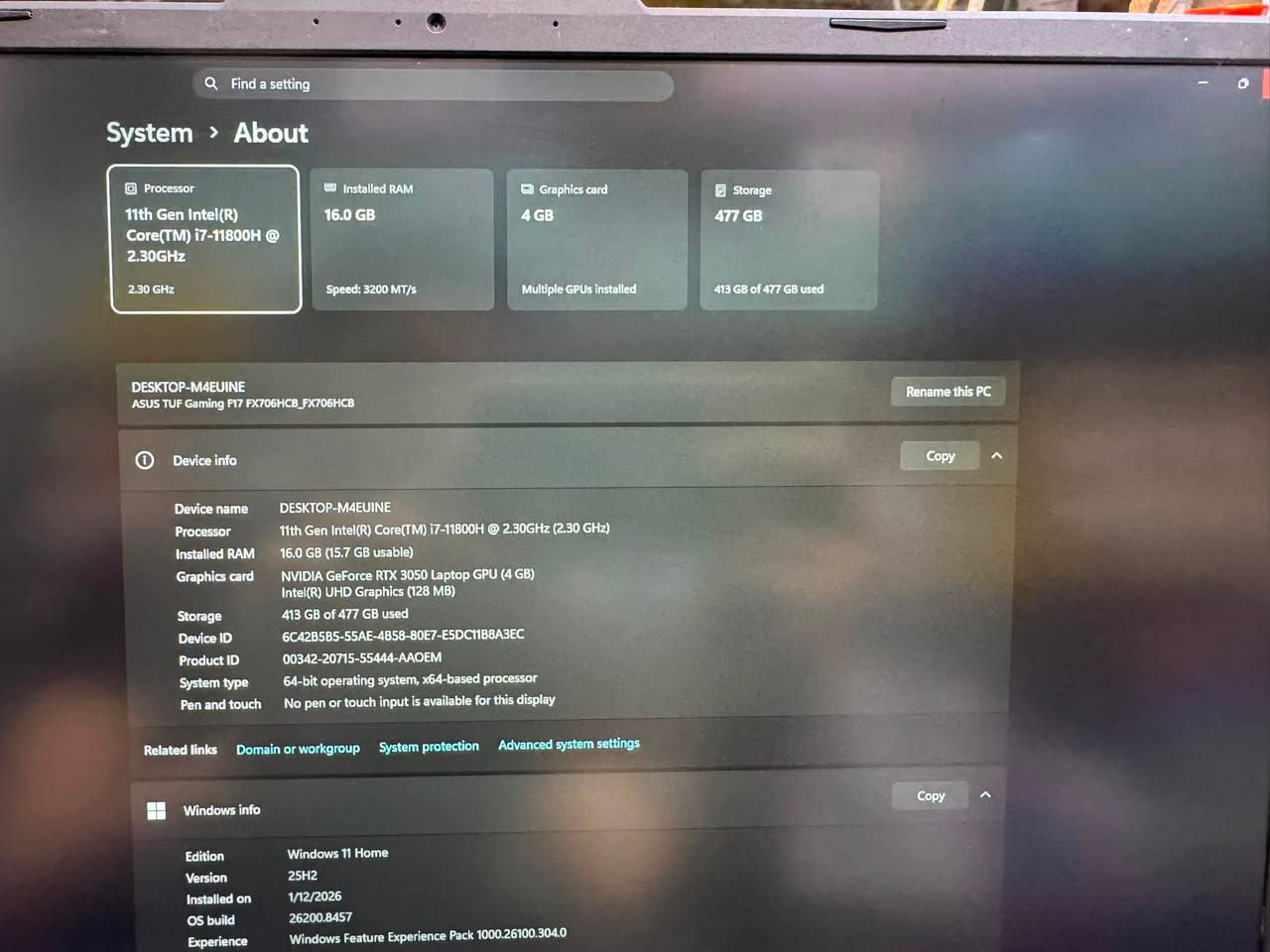 800 الف
لابتوب كيمنك 
شاشة كبيرة 17.3
i7 جيل 11
رام 16 3200
3050 4gb
تخزين m.2 500gb


**إذا كنت صاحب هذا الإعلان وتريد حذفه لأي سبب، رجاءا أرسل رسالة إلى الدعم الفني**