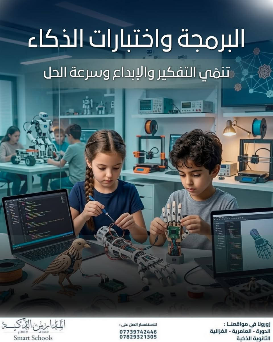 ☀️ صيف مو بس عطلة… صيف مهارات ومتعة وتطور
في سمر سكول المدارس الذكية:
🩰 باليه | 🏊 سباحة | 🥋 فنون قتالية | 🎨 ترفيه | 📚 دروس تقوية
خلّي صيف أطفالكم مليان إنجاز وثقة ومتعة 

#المدارس_الذكية_Smart_Schools
#اختياركم_الذكي ✅
#الذكاء_الصناعي 💡 
#مشروع_صناعة_انسان
#الصف_الفضي 

للأستفسار : ⬇️ 📞 
***********
***********

افرع المدرسة 📍 : الدورة _ العامرية _ الغزالية 
المدرسة الذكية - Smart School https://g.co/kgs/yZmPjG4⁩
