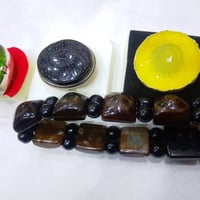 عقيق يماني • زبرجد فضة • سوار جزع