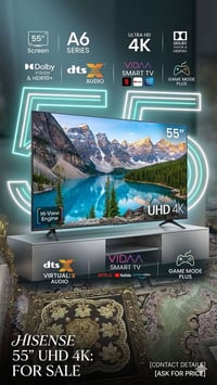هايسنس 55بوصة • 4K UHD • ذكية VIDAA