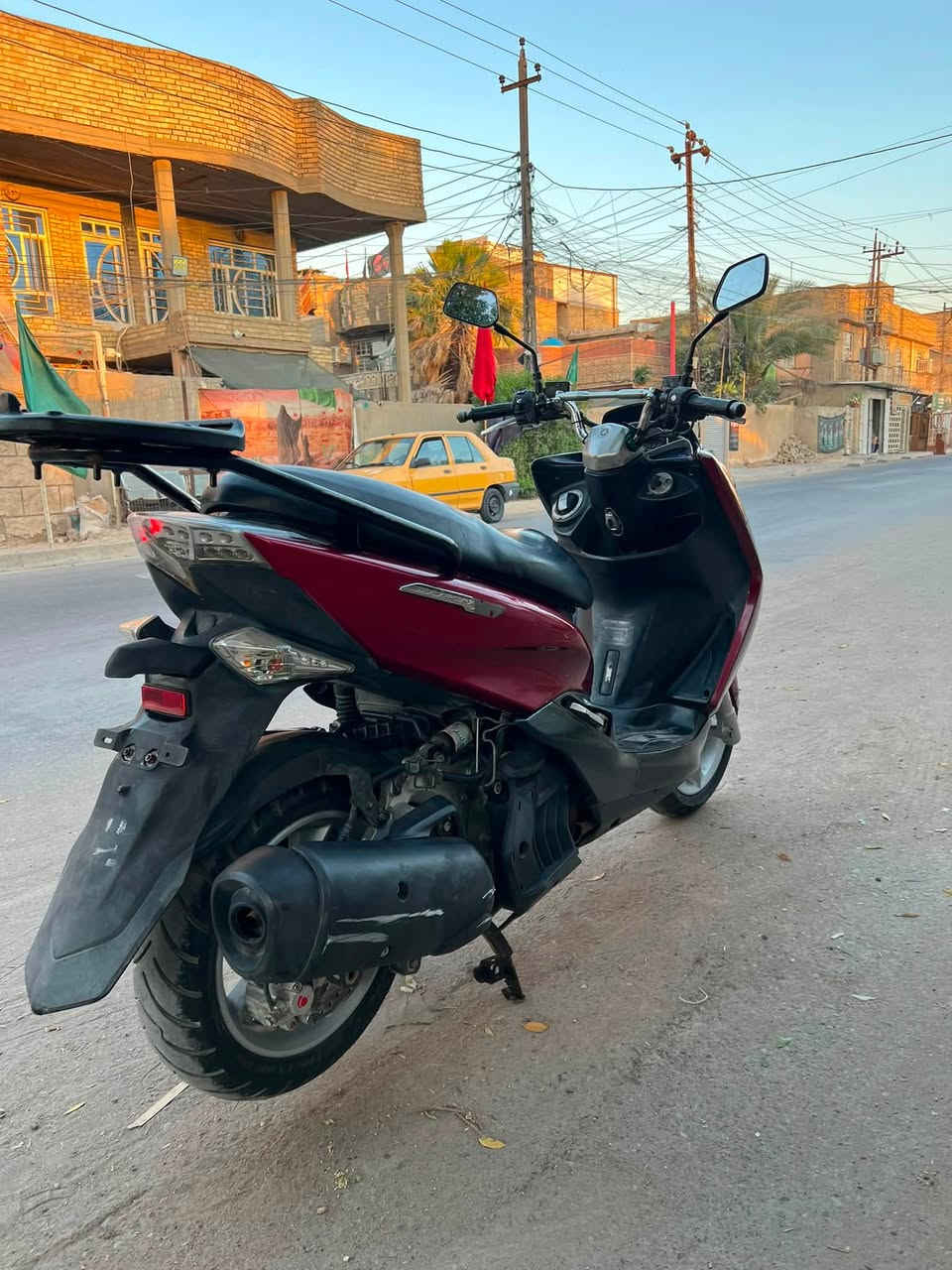 ماجسته أس حديث  دراجه حلوه ماناقصها شي كفراتها أصليه بيها صبغ فقط الترايش جوه. محرك خير من الله  شلعه ومعدل كهربائيات كلها شغاله گيچات شغالة أوراق كاملة عنوان بغداد الشعب سعرها 900 وبيها مجال ‏‪‏‪***********‬‏
