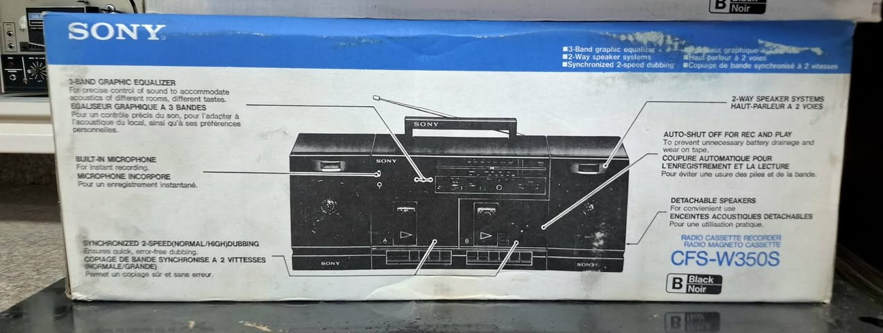 SONY CFS - W350 S
مسجل دبل كاسیت و رادیو
جدید بالكارتون 
مامستعمل نهائیا 
سعر / 80 الف 
مكانی اربیل 
یوجد توصیل


**إذا كنت صاحب هذا الإعلان وتريد حذفه لأي سبب، رجاءا أرسل رسالة إلى الدعم الفني**