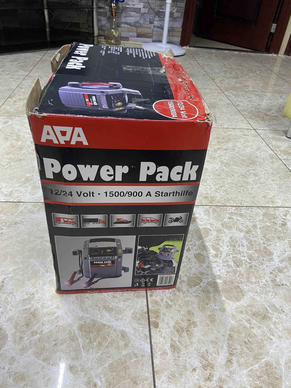 السلام عليكم اخوان
للبيع چطل سياره من الوزن الثقيل الماني الصنع؛
POWER PACK 12v/24v- 2x18Ah
900A/1500A
الچطل مستعمل قليل ومتروك بالمخزن لاكثر من سنه والجهاز مع الباكيت الاصلي وادابتر الشحن (١٢ فولت) الجهاز وكما موضح بالفديو  مستعمل نظيف ومتعدد الاستخدامات ويباع على الفحص للراغب بالشراء…
القياسات:  39x18x39cm
الوزن: 18Kg
مكان الجهاز : حلة / حي الحسين
السعر : 60 الف دينار
للاستفسار: الكتابه على المسنجر او
الاتصال على:
 ☎️ *********** مع الواتس
 ◦

