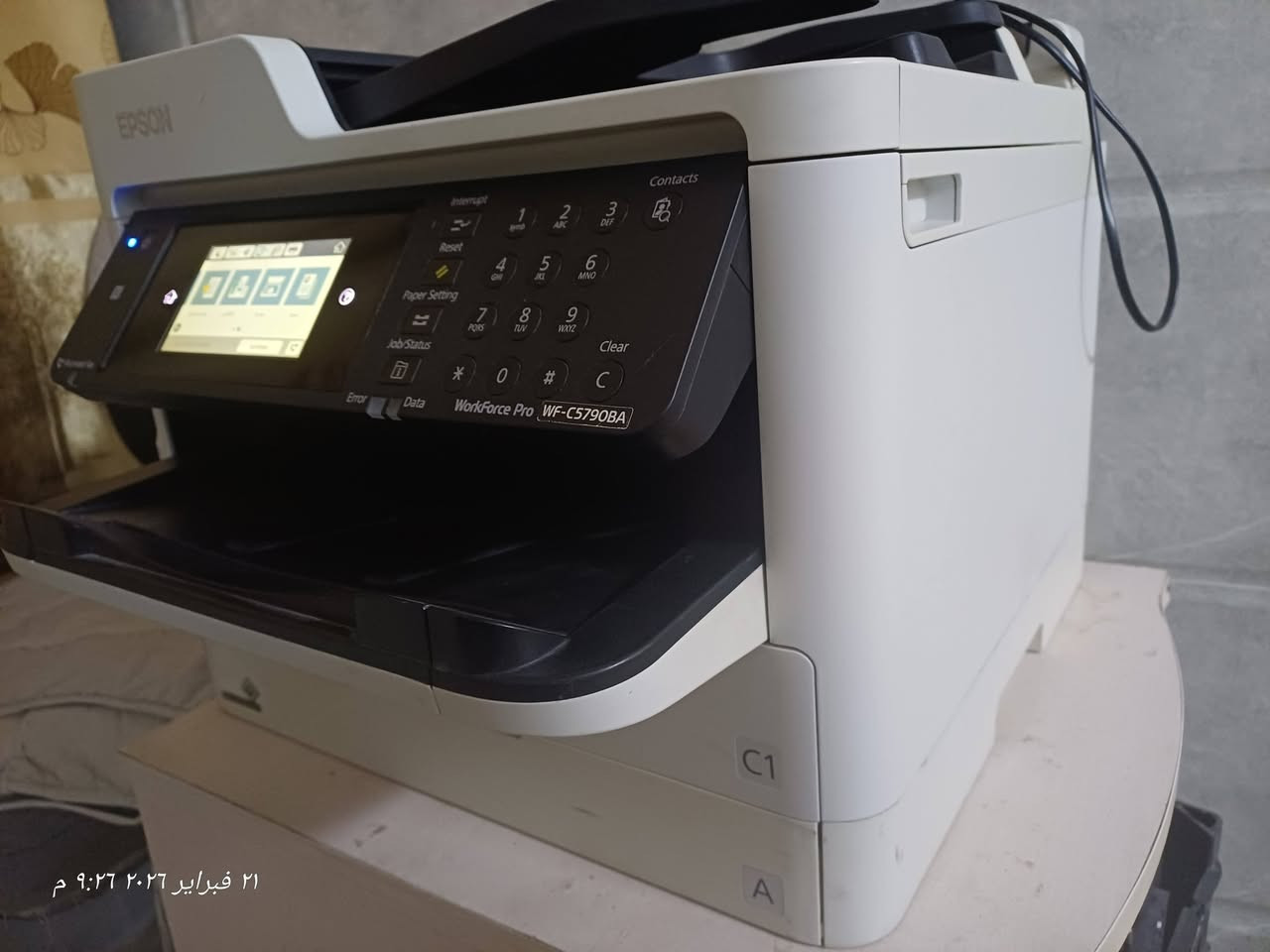 ☺️EPSON WorkForce WF-c5710😊
مستعمل بنظافة وعمل  
أستنساخ - طباعة - سكنر. -فاكس 
طابعة أيبسون متطورة   تجمع المتانة وتقليل تكلفة الطباعة ..
حجم الورق A4
هيد ٤ لون 
فيدر قلاب وجهين 
ملون -عادي (أحادي اللون)
أستنساخ المستمسكات على الوجهين دوبليكس  
دقة صورة الاستنساخ دي بي آي ٦٠٠/١٢٠٠
الطباعة  طباعة ورق الفوتو (ورق الصور )
دقة عالية جداااا في طباعة الصور تصل حتى ١٢٠٠/٤٨٠٠دي بي آي
طباعة ورق المكربن (ورق الوصولات)
سرعة الطباعة ٢٤ صفحة بالدقيقة 
طباعة دوبليكس على الوجهين 
الطباعة دايركت واي فاي مباشر بدون كيبل
سكنر ارشفة. للملازم والمستمسكات 
لغة عربية
مكاني موصل الجانب الايسر


**إذا كنت صاحب هذا الإعلان وتريد حذفه لأي سبب، رجاءا أرسل رسالة إلى الدعم الفني**