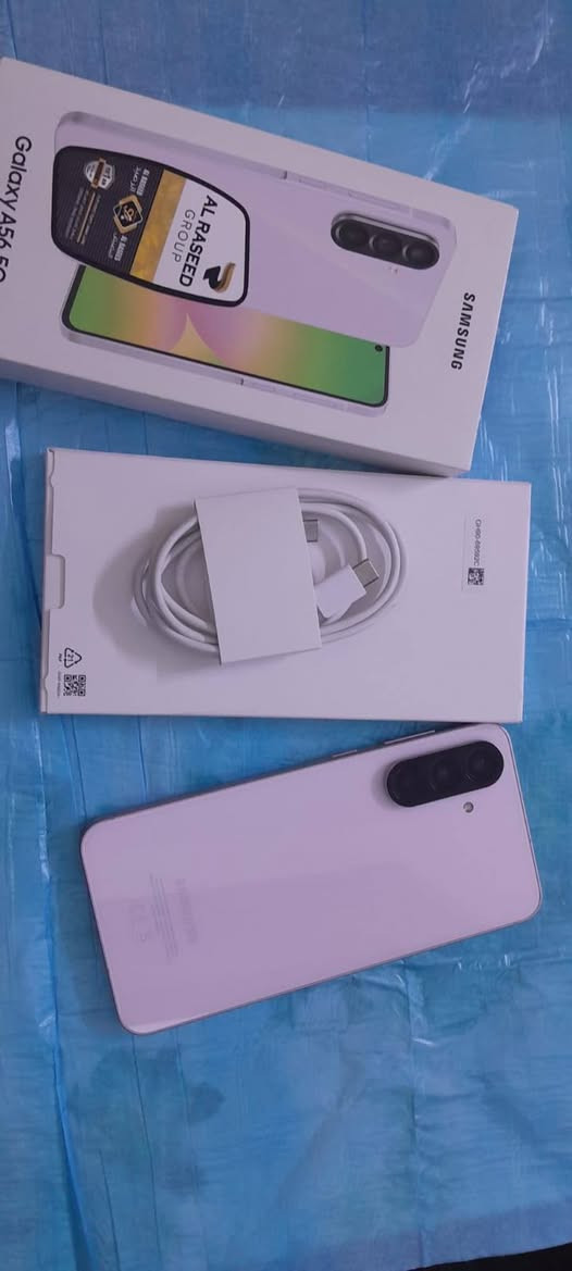 Galaxy A56 مستعمل لون وردي فاتح
جهاز نظيف ومرتب واستخدم قليل 

الذاكرة 256/8GB

البطارية 5000mAh

الشحن 45W

الكاميرا 50MP

المعالج Exynos 1580

الشاشة SUPER AMOLED

التردد 120Hz

غراضة كاملة كارتون وكيبل 
العنوان بغداد الاعظمية
