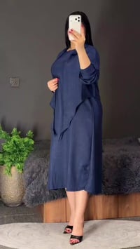 فستان وقميص • فري سايز ٣٨-٤٦ • وزن ٥٠-٩٠