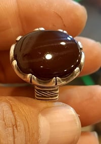 عقيق يماني • كرزي • صياغة يدوية