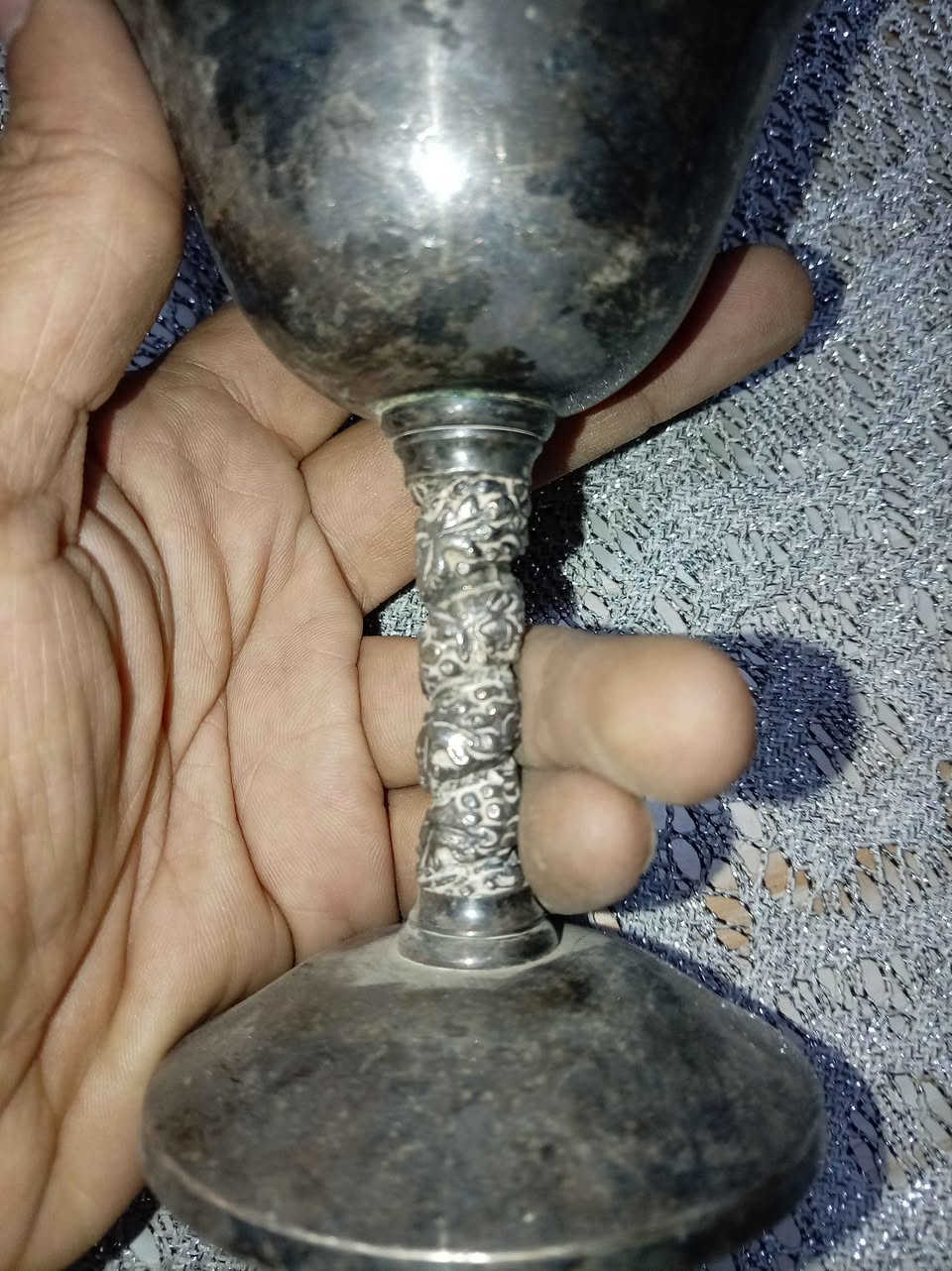 كؤوس قديمة  معدن مطلي فضه السعر ٢٥ الف
اربع قطع زوجين
واتساب *********** بغداد, العراق
