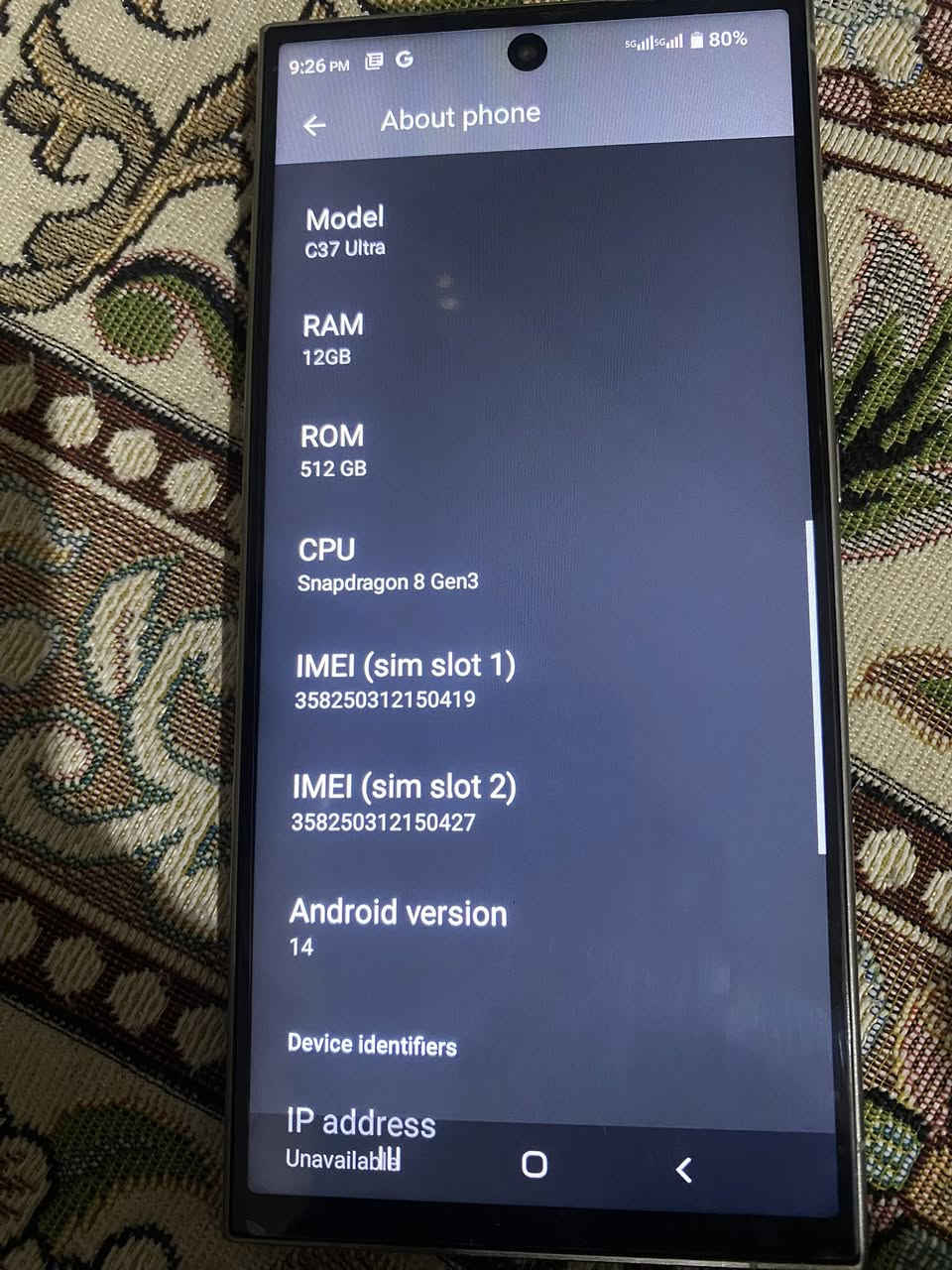 C37ultra
2seemهه ر دووسيم ئيش ده كات 
هه موو شتيك له سه ر ئيش ده كات 
مه زبووته بي كيشه يه 
له ده وروبه ري هه ولئرم


**إذا كنت صاحب هذا الإعلان وتريد حذفه لأي سبب، رجاءا أرسل رسالة إلى الدعم الفني**