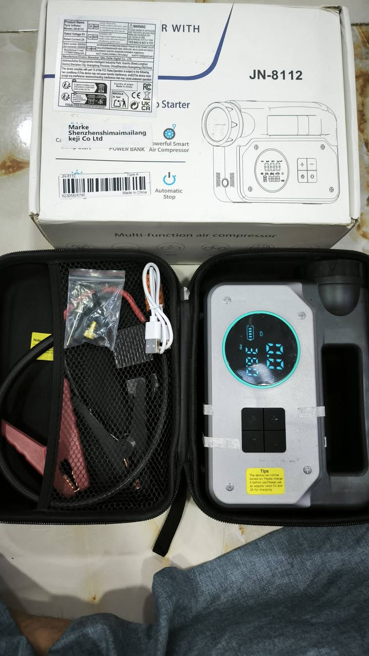 جطل سيارة + منفاخ تايرات + شاحن usb + لايت طوارئ
السعر 50 الف توصيل بصرة 
***********
