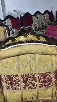 انتريه دمياطي • خشب زان • ٢ كنبة ٢ كراسي