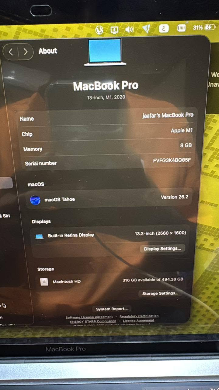 Macbook pro
نظافه 100% للتواصل ***********
تفاصيل كامله بالصوره
